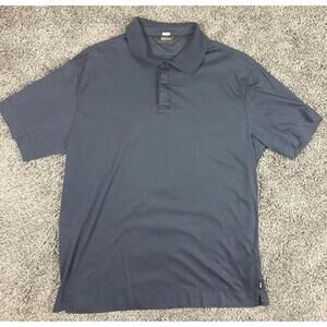 Z ZEGNA Mens Navy Blue Polo Shirt Size M 100% Cotton